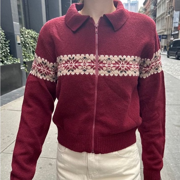 Brandy Melville Sweaters Brandy Melville Paola Wool Zipup Sweater